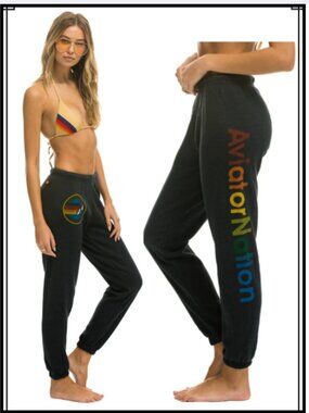 AVIATOR NATION SWEATPANTS - CHARCOAL